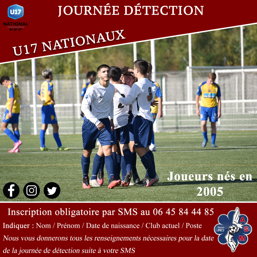 JOURNÉE DE DÉTECTION U17 NATIONAUX AS Muret Football